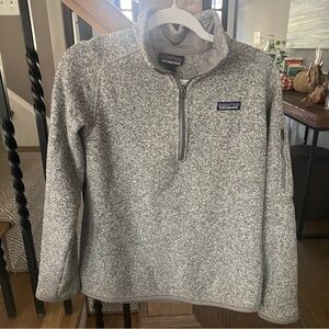 Patagonia Women's Better Sweater-1/4-Zip Fleece, Gray, Large